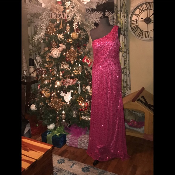NWT LaFemme Pink Evening Gown 12 - Picture 2 of 8